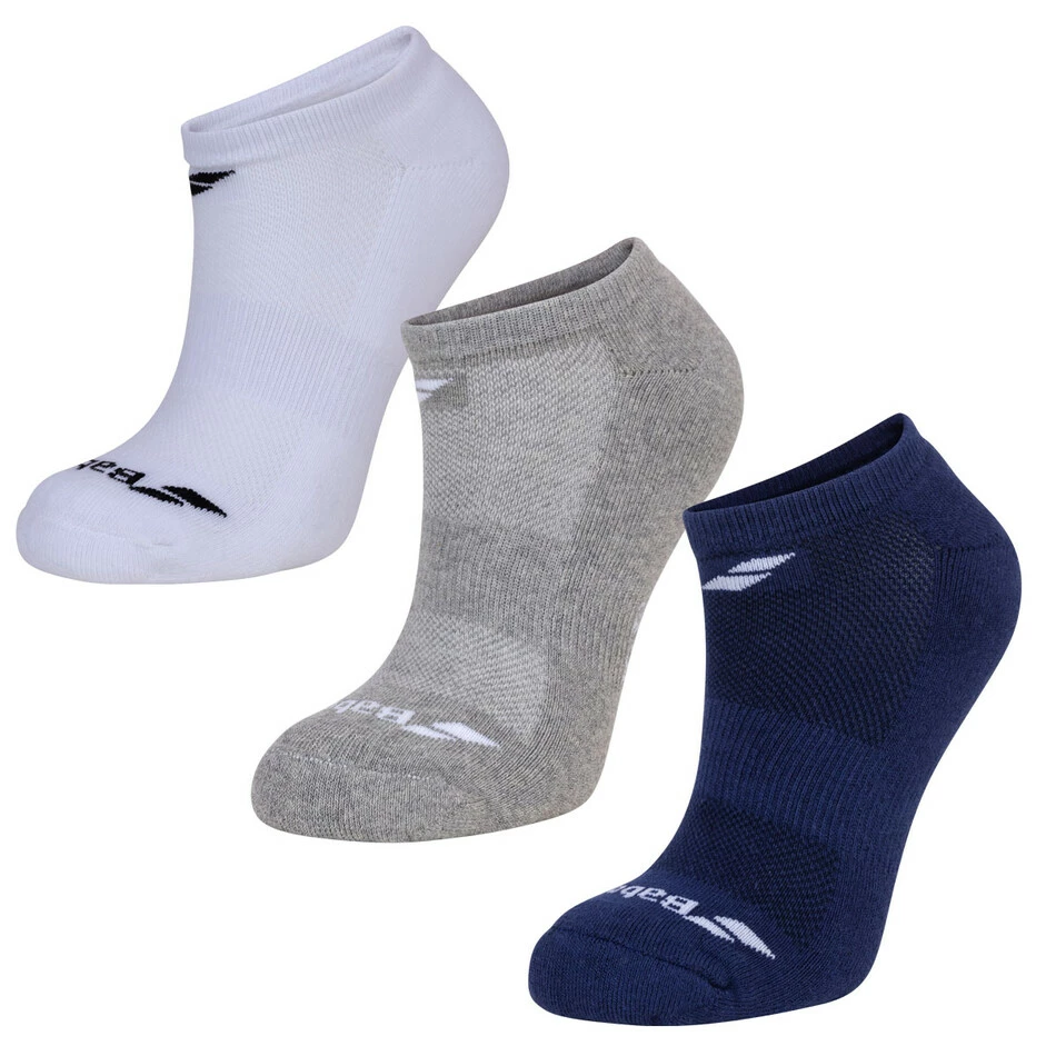 Babolat Men's Invisible Socks 3 Pack White Estate Blue Grey 1 Babolat Men's Invisible Socks 3 Pack White Estate Blue Grey