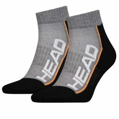 Head Tennis Quarter Sock 2 Pack Black Grey