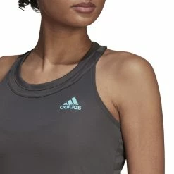 Adidas Women's Club Dress Grey Six Pulse Aqua -Cheap Squash Store CDAD27571ClubDressGreySize P5