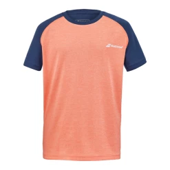 Babolat Boys Play Crew Neck Tee Fluo Strike Estate Blue