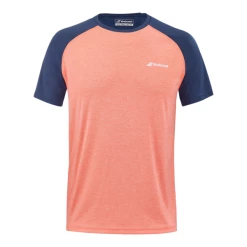 Babolat Mens Play Crew Neck Tee Fluo Strike Estate Blue