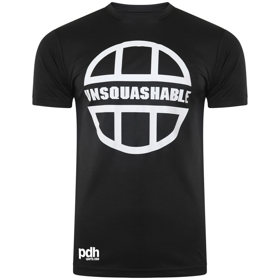 UNSQUASHABLE PDHSports Training Performance T-Shirt - Black White 1 UNSQUASHABLE PDHSports Training Performance T-Shirt - Black White