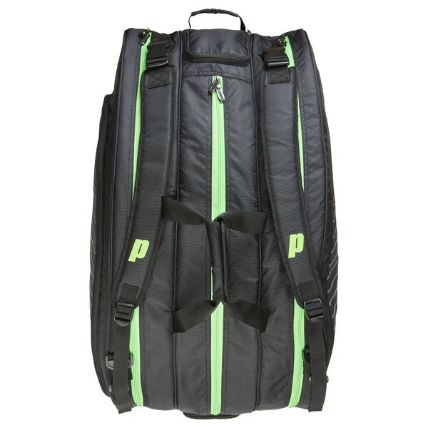 Prince Tour Challenger 9 Racket Bag Black Green 3 Prince Tour Challenger 9 Racket Bag Black Green - Image 3