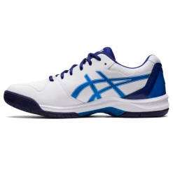 Asics Men's Gel Dedicate 7 Tennis Shoes White Electric Blue 7 Asics Men's Gel Dedicate 7 Tennis Shoes White Electric Blue -Cheap Squash Store SMAC28721Dedicate7WhiteBlue P2