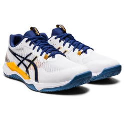 Asics Men's Gel Tactic Indoor Shoes White Deep Ocean -Cheap Squash Store SMAC29395TacticWhiteDeepOcean P4