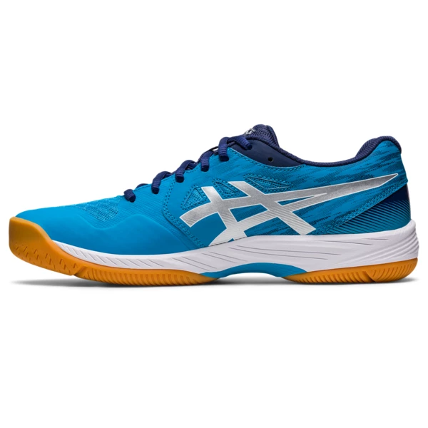Asics Men's Gel Court Hunter 3 Indoor Court Shoes Island Blue Pure Silver 2 Asics Men's Gel Court Hunter 3 Indoor Court Shoes Island Blue Pure Silver - Image 2