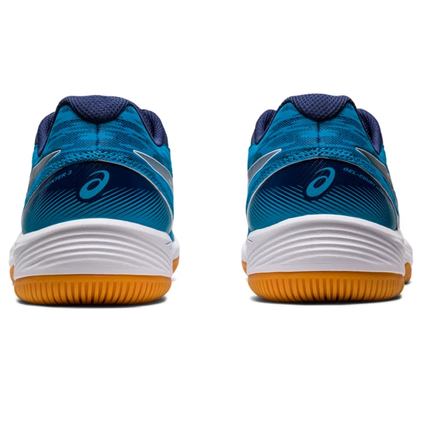 Asics Men's Gel Court Hunter 3 Indoor Court Shoes Island Blue Pure Silver 3 Asics Men's Gel Court Hunter 3 Indoor Court Shoes Island Blue Pure Silver - Image 3