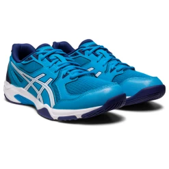 Asics Men's Gel Rocket 10 Indoor Court Shoes Island Blue White -Cheap Squash Store SMAC29831Rocket10IslandBlue P6