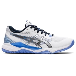 Asics Women's Gel Tactic Indoor Shoes White Periwinkle Blue