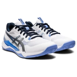 Asics Women's Gel Tactic Indoor Shoes White Periwinkle Blue -Cheap Squash Store SWAC24598WhitePeriwinkle P6