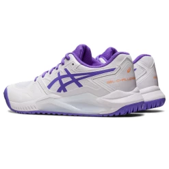 Asics Women's Gel Challenger 13 Tennis Shoes White Amethyst -Cheap Squash Store SWAC30157WChallenger13WhiteAmesthyst P5
