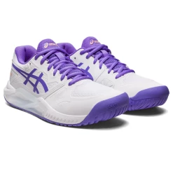Asics Women's Gel Challenger 13 Tennis Shoes White Amethyst -Cheap Squash Store SWAC30157WChallenger13WhiteAmesthyst P6