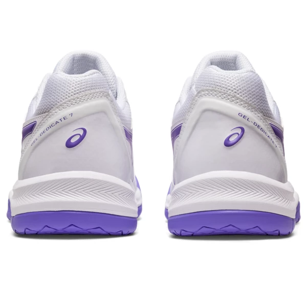 Asics Women's Gel Dedicate 7 Tennis Shoes White Amethyst 3 Asics Women's Gel Dedicate 7 Tennis Shoes White Amethyst - Image 3
