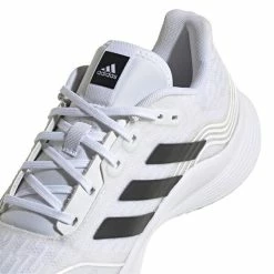 Adidas Women's Novaflight Indoor Court Shoes White Silver Metallic -Cheap Squash Store SWAD28065WNovaflightWhite P3