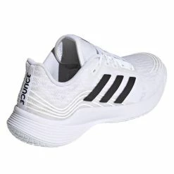 Adidas Women's Novaflight Indoor Court Shoes White Silver Metallic -Cheap Squash Store SWAD28065WNovaflightWhite P4