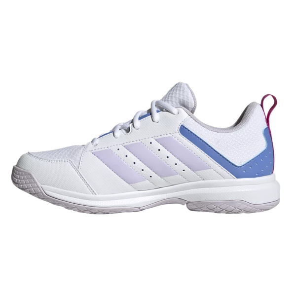 Adidas Womens Ligra 7 Indoor Court Shoes Cloud White Silver Dawn 3 Adidas Womens Ligra 7 Indoor Court Shoes Cloud White Silver Dawn - Image 3