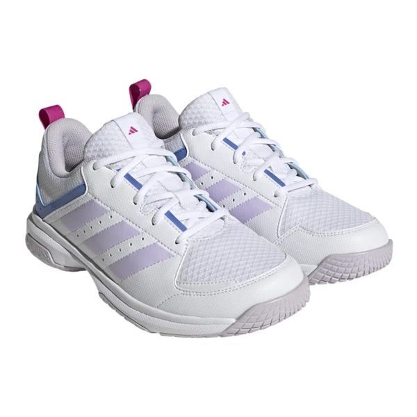 Adidas Womens Ligra 7 Indoor Court Shoes Cloud White Silver Dawn 4 Adidas Womens Ligra 7 Indoor Court Shoes Cloud White Silver Dawn - Image 4