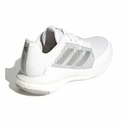 Adidas Women's CrazyFlight Indoor Shoes Cloud White Metallic Silver -Cheap Squash Store SWAD29957WCrazyflightWhiteSilver P4