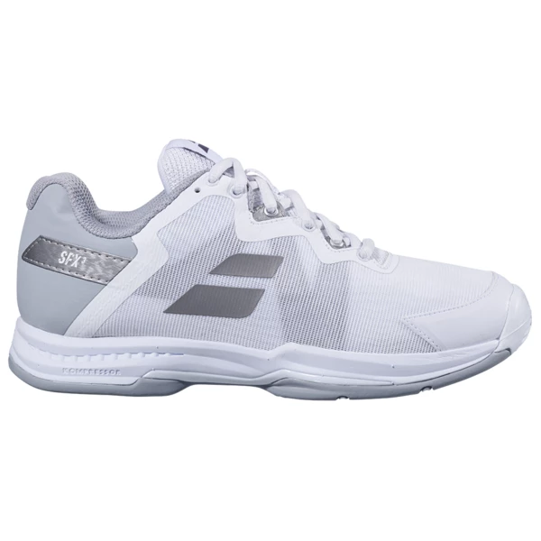 Babolat SFX 3 All Court Women's Tennis Shoe White Silver 1 Babolat SFX 3 All Court Women's Tennis Shoe White Silver