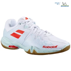 Babolat Shadow Spirit Women's Indoor Shoes White Light Blue -Cheap Squash Store SWBA24566WShadowSpiritLightBlue P3