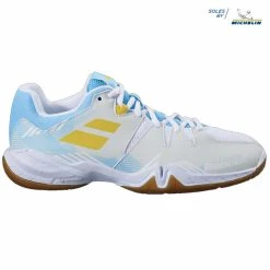 Babolat Women's Shadow Spirit Indoor Shoes 23 White Light Blue